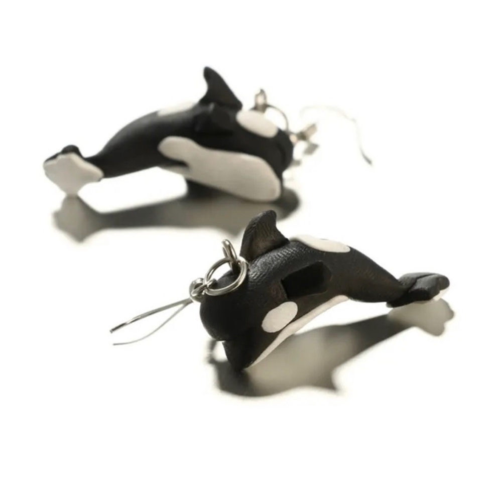 🔥5 for $25🔥Clay Whale Earrings